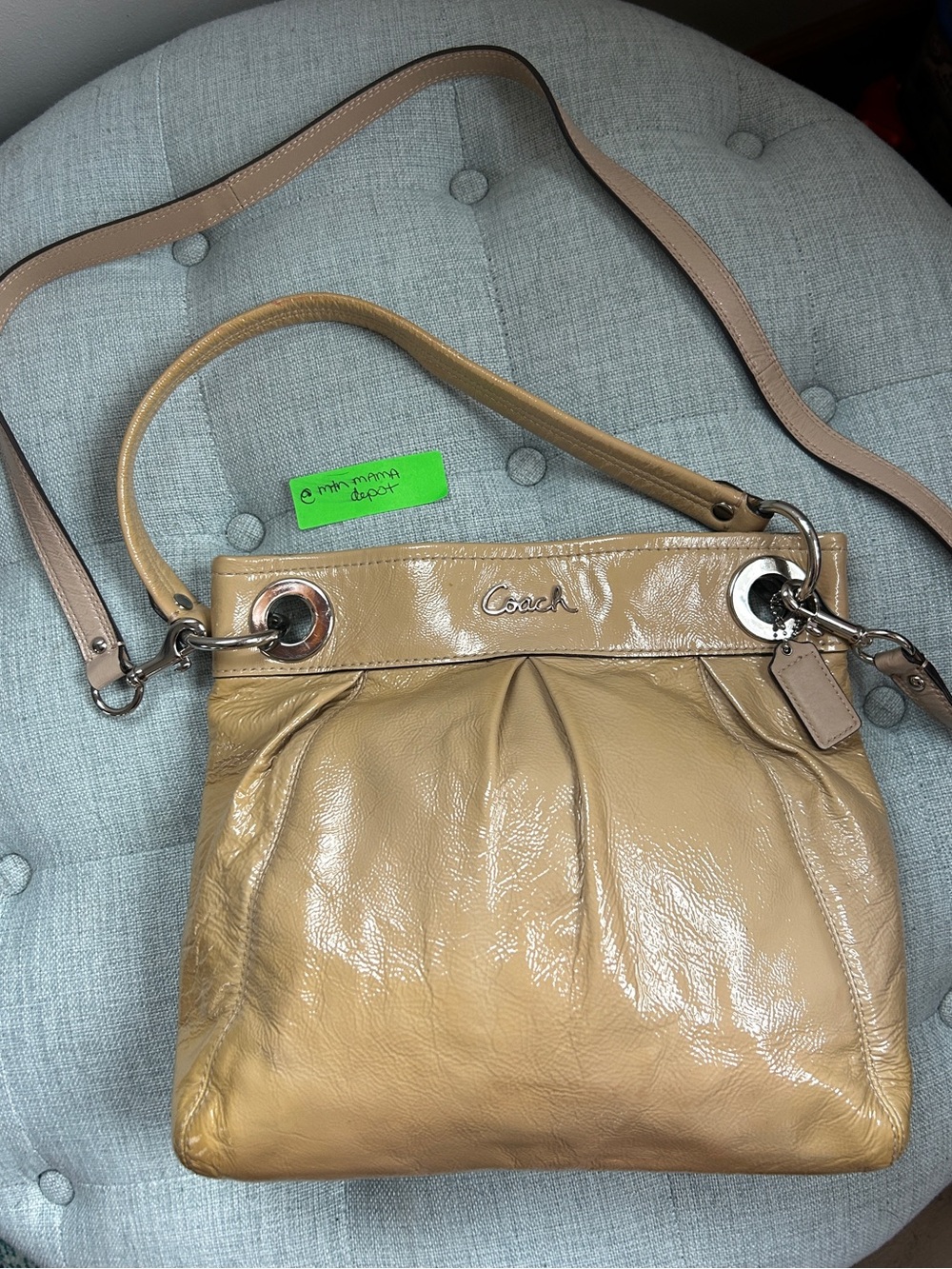 Coach Ashley Hippie F17953 Patent Leather Convertible Crossbody Bag Y2K